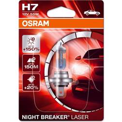 Osram Performance Bulbs H7 Up To 150% More Brightness (477/499) PX26d Halogen NIGHT BREAKER LASER [64210NL-01B]